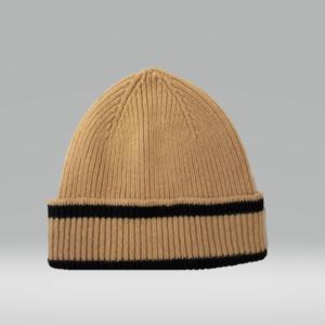 CANARY YELLOW AND BLACK HAT 100% LAMBSWOOL